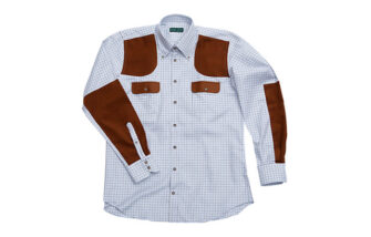 Hadleigh's Blue/Brown Plaid JD Field Shirt front view